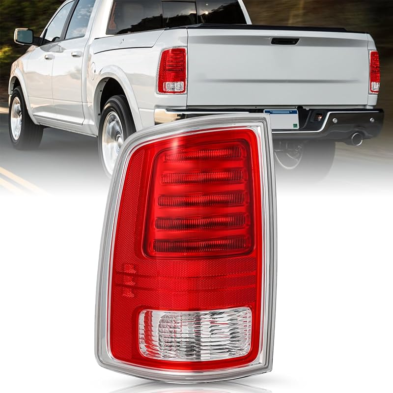 Factory LED Tail Light Assembly Fit for 2013-2018 Dodge Ram 1500/2014-2018 Dodge Ram 2500 3500, Driver and Passenger Side Rear Tail Lamp Pair