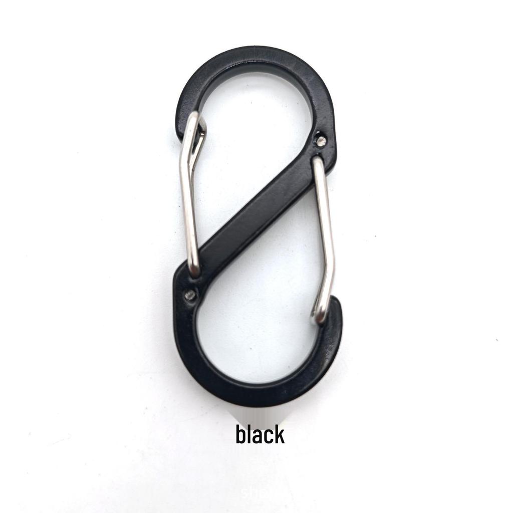 88MM S-shaped Aluminum Carabiner: Multi-functional Double-headed Buckle & Water Bottle Keychain
