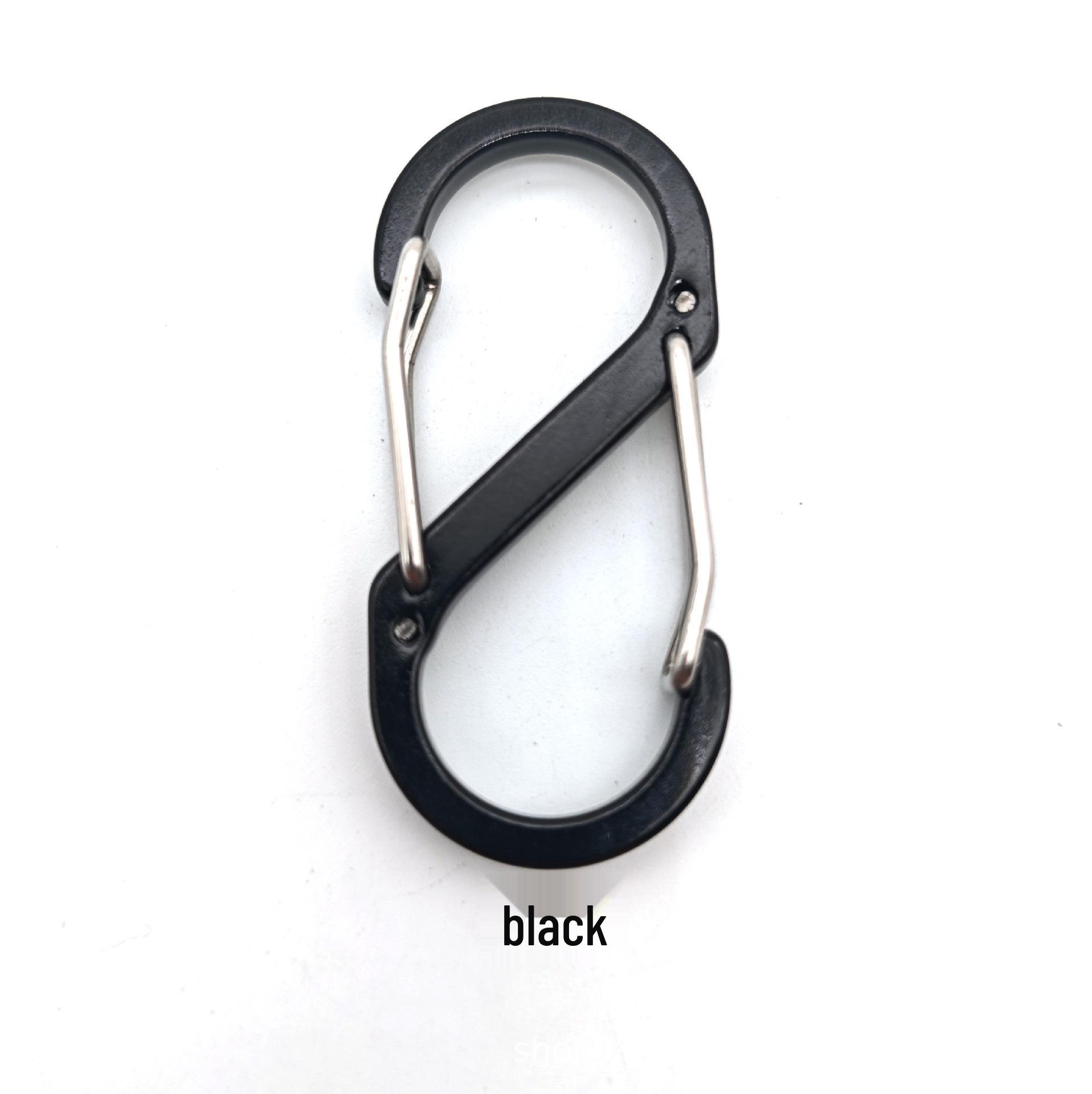 88MM S-shaped Aluminum Carabiner: Multi-functional Double-headed Buckle & Water Bottle Keychain
