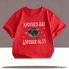 Another Oay Children Cartoon Print T-shirts Summer Girls Casual Fashion Kawaii Colorful Short Sleeve Tops Kids