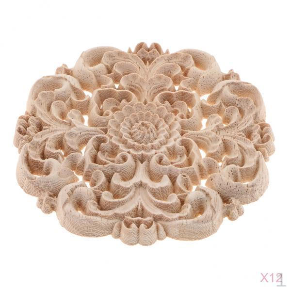 

12x Европейская резная апплика для украшения мебели круглая 10 см