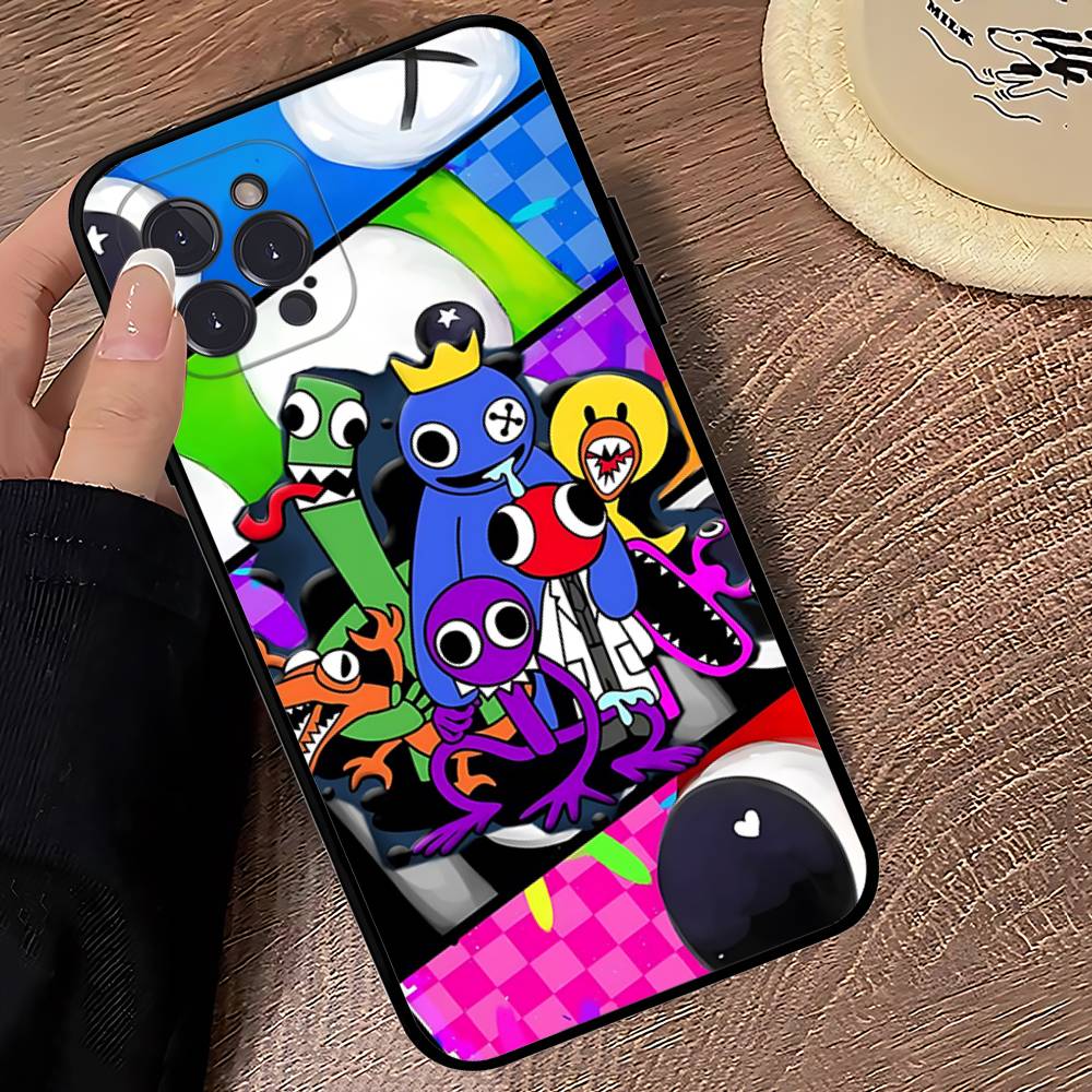 

Cartoon R-Rainbow Friends For IPhone 17 16 15 14 13 12 Mini 11 Pro Max Plus Soft Silicone Phone Cover iPhone 14