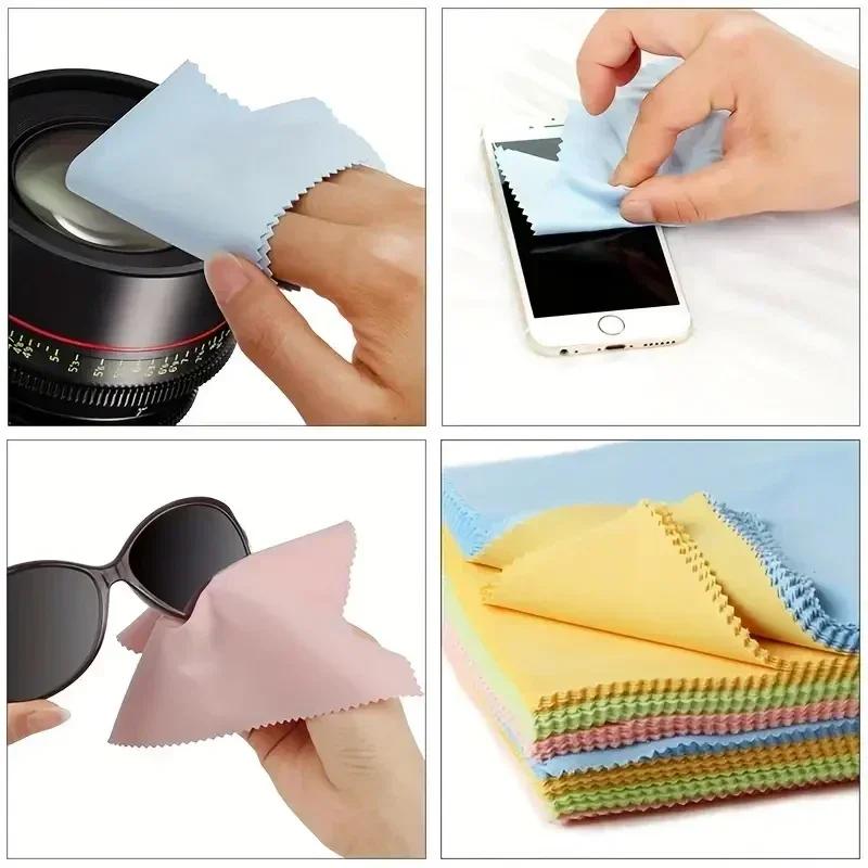 10-200PCS 13x13cm Glasses Clean Cloth Microfiber Cleaner Cleaning Cloth For Phone Screen Camera Sunglasses cloth Color Random