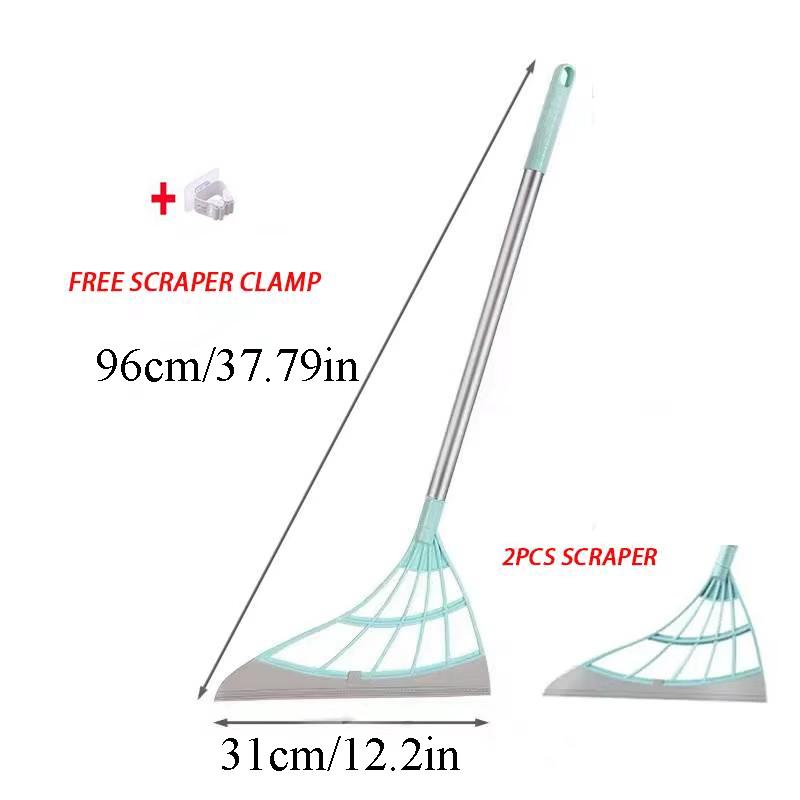 Silicone Broom Wiper Squeegee Long Handle Window Washing Mop Household Floor Glass Magic Scraper Hand-push Mirror Cleaning Tools