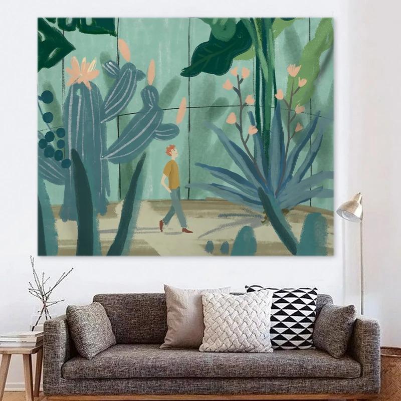 Böhmischer Stil Wohnen Illustration Dekorative Wandteppich Heim Wanddekoration Büro Wohnzimmer Wandteppich