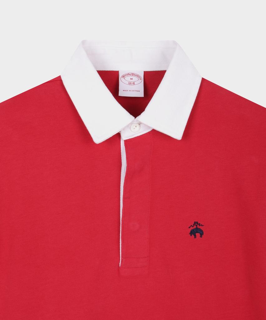 BROOKS BROTHERS Solid Pocket Rugby Shirt (Red) (Bbntmnf301)