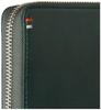 Katharine Hamnett London VEGA Wallet, Made with Premium Japanese Cowhide Leather, Round, Long, Holds Bills, Cards, and Coins, Antique-Style Cotton,
