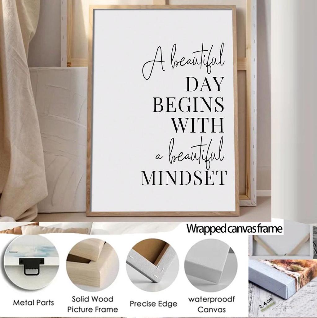 Minimalist Inspirational Quotes Mural for Office Decor