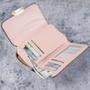 Elegant Women's Leather Wallet: Short, Stylish, Large-Capacity Zipper Buckle Coin Purse In Solid Colors