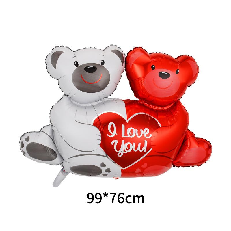 Gold I Love You Love Aluminum Film Balloon Petal Combination Balloon Package, Valentine'S Day Party Decoration