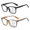Square Progressive Multifocus Reading Glasses Anti Blue Light Presbyopic Glasses Spring Hinge Readers Far and Near Dual-use