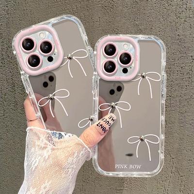 Schleife Geeignet für IPhone16 IPhone Hülle 15 Spiegel 14 Promax Sense 13 Einfach 12 Dreidimensional