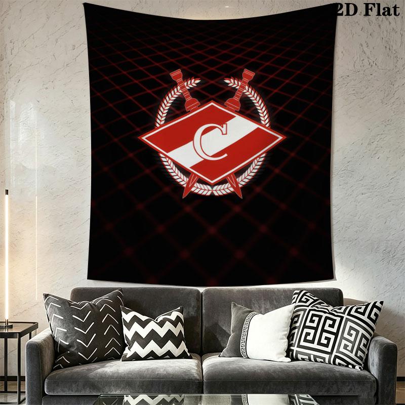 Spartak Moscow Roar Wall Hanging Printed Fabric Blanket Decorative Tapestries for Bedroom Living Room Home Decor