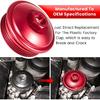Fuel Filter Cap For Ford 6.0L Powerstroke Diesel 2003-2007 F250 F350 F450 F550 F650 F750 Excursion E150 E250 E350 E450 Billet Aluminum (Red)