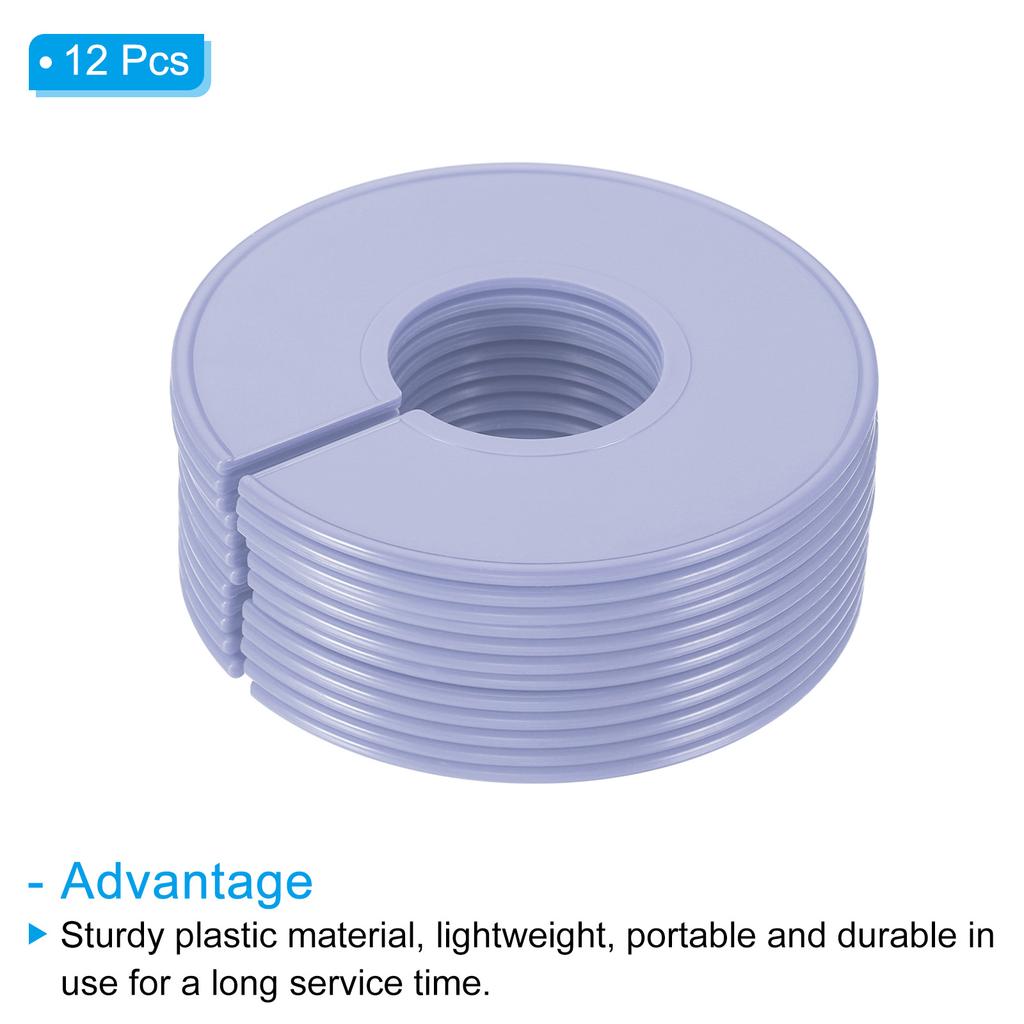 6/12PCS Multicolor Round Hangers Closet Dividers DIY Clothing Size Dividers for Clothes Stores Closet Home Blank Dividers