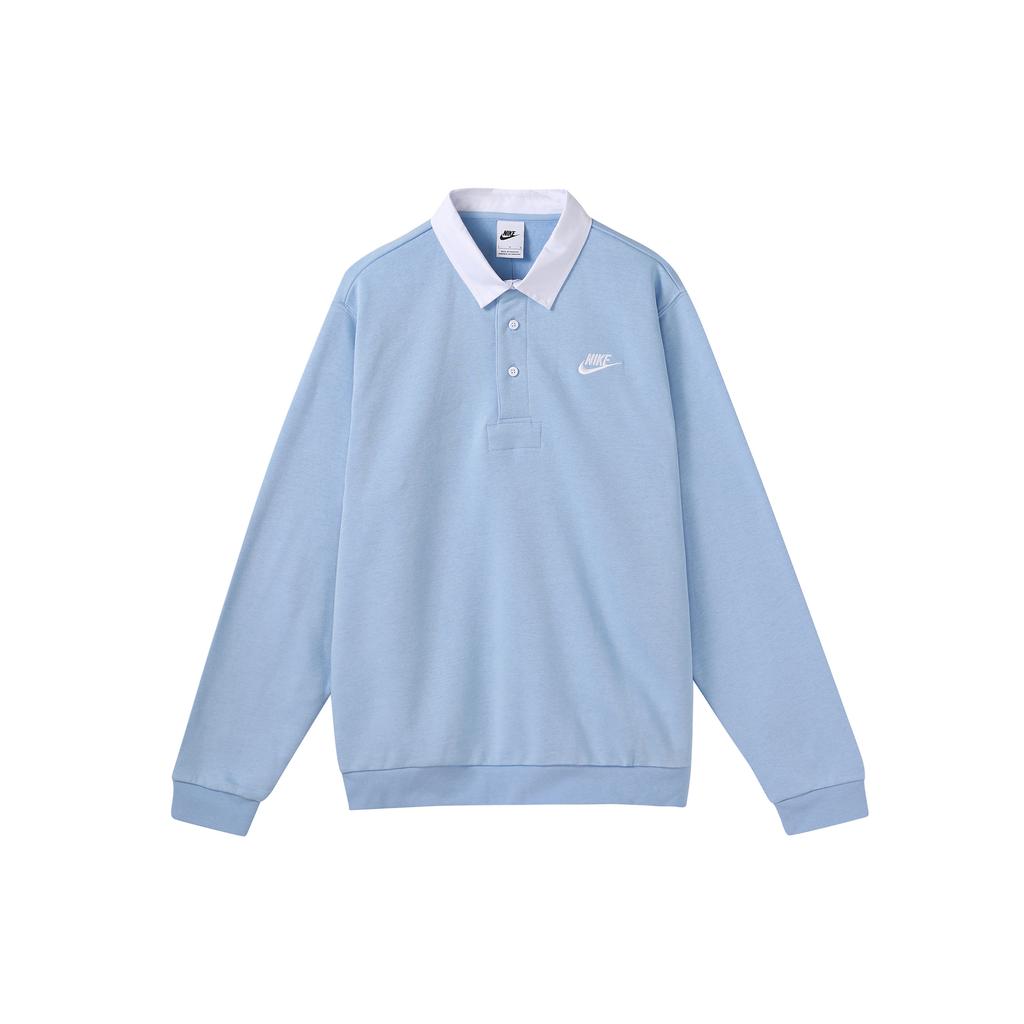 Nová mikina s kapucí Nike Club Fleece Polo tričko modré DX0538-479