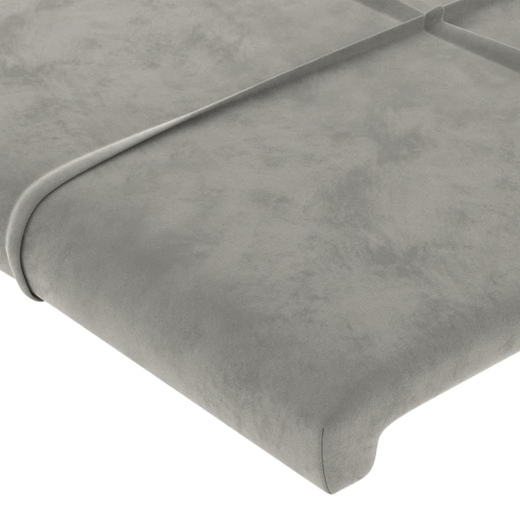 Bed Frame without Mattress Light Grey 200x200 cm Velvet