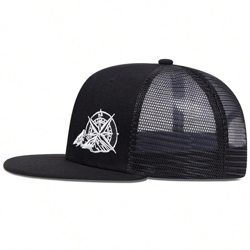 Unisex Compass Mountain Embroidery Hip-hop Hats Spring Autumn Outdoor Adjustable Casual Baseball Caps Sunscreen Hat
