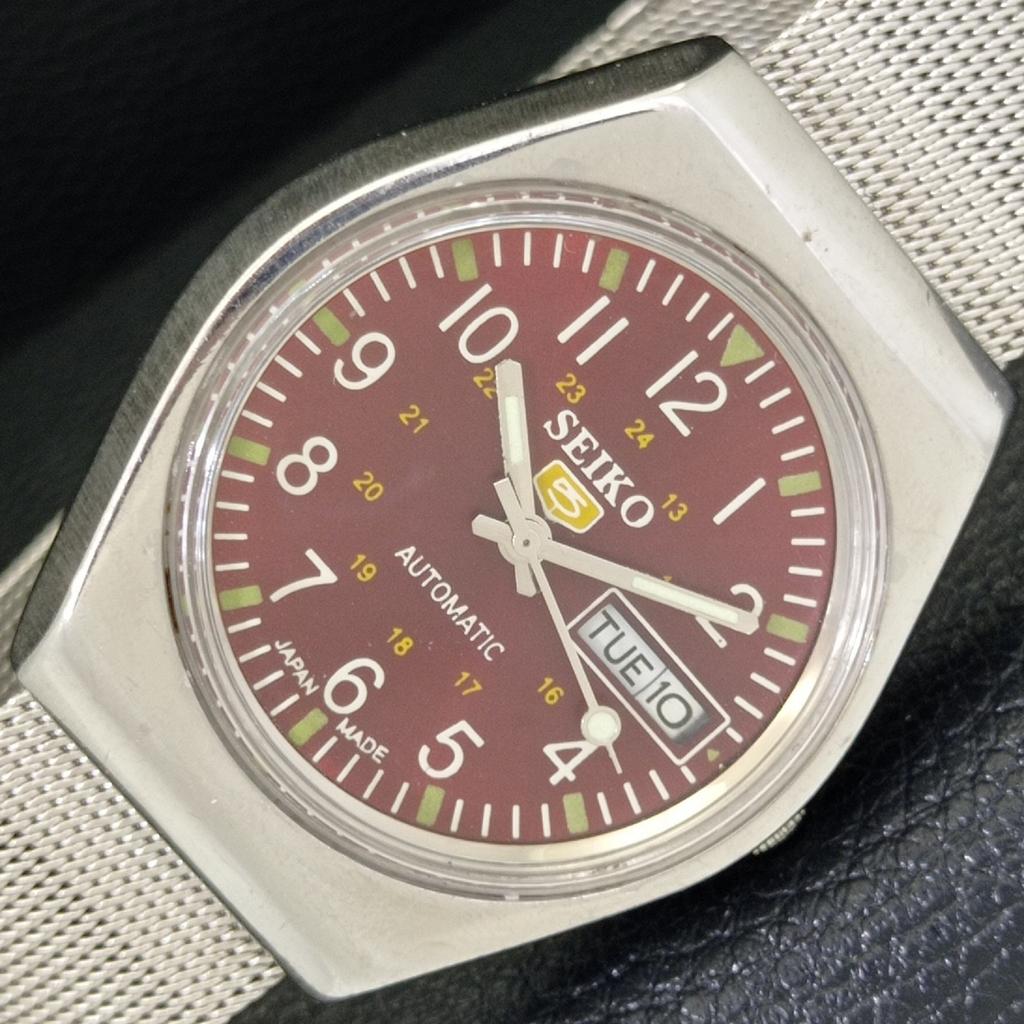 

ВИНТАЖНЫЕ МУЖСКИЕ ЧАСЫ SEIKO 5 AUTOMATIC 6309A ЯПОНИЯ ЦИФЕРБЛАТ КРАСНОГО ЦВЕТА a500816-5 R154-a500816