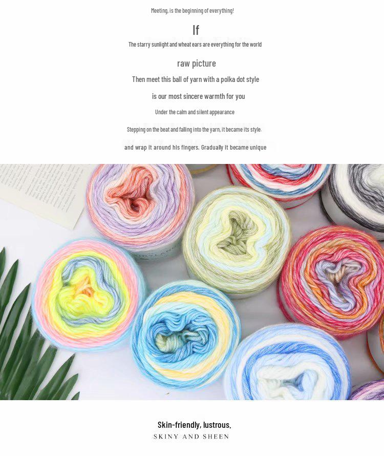 Ten Moments Soft Gradient Wool Yarn for Sweaters, Hats, Shawls & Scarves