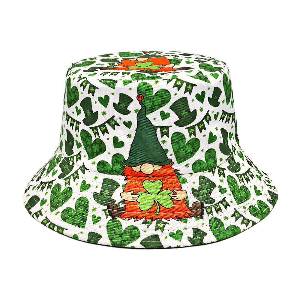 Saint Patrick Floral Digital Print Vintage Style Sun Hat For Spring Party And Outdoor