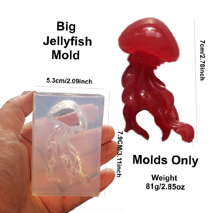 Jellyfish Silicone Candle Molds Suitable For Resin Art Handmade Candle Soap Keychains Fridge Magnets Phone Charm Making