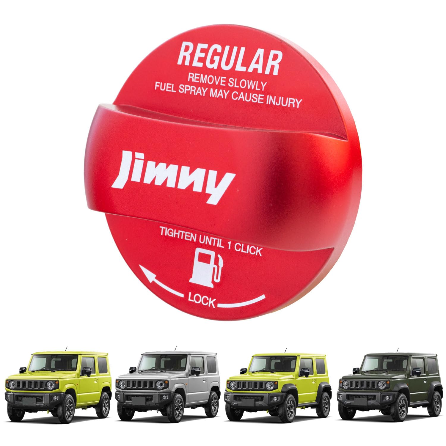 

FccCustom Jimny Fuel Cap Cover Aluminum Anodized Regular Red BC-FCUVS-RE