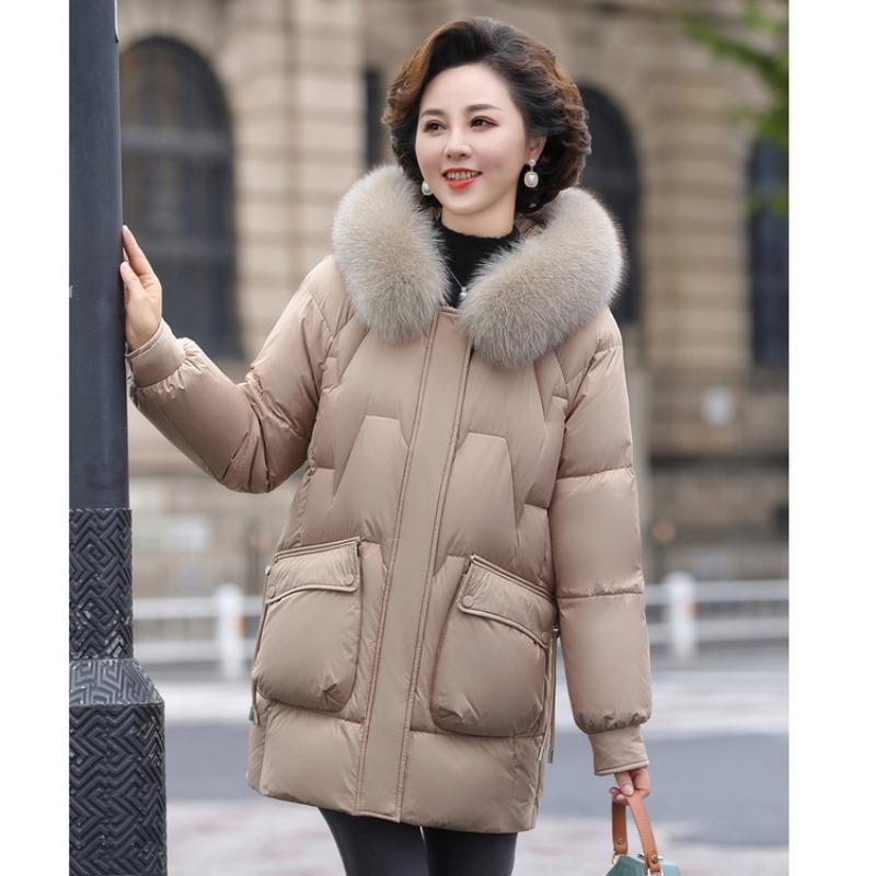 Mom Winter Down Jacket Small Middle-aged and Old Women's Clothing Large Size Cold-proof Cotton-padded Jacket Warm Jacket