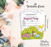 Darling Souvenir White Birthday Invitation Card Printable Elegant Fill or Write In Blank Party Invites 28 Pcs 5 x 7