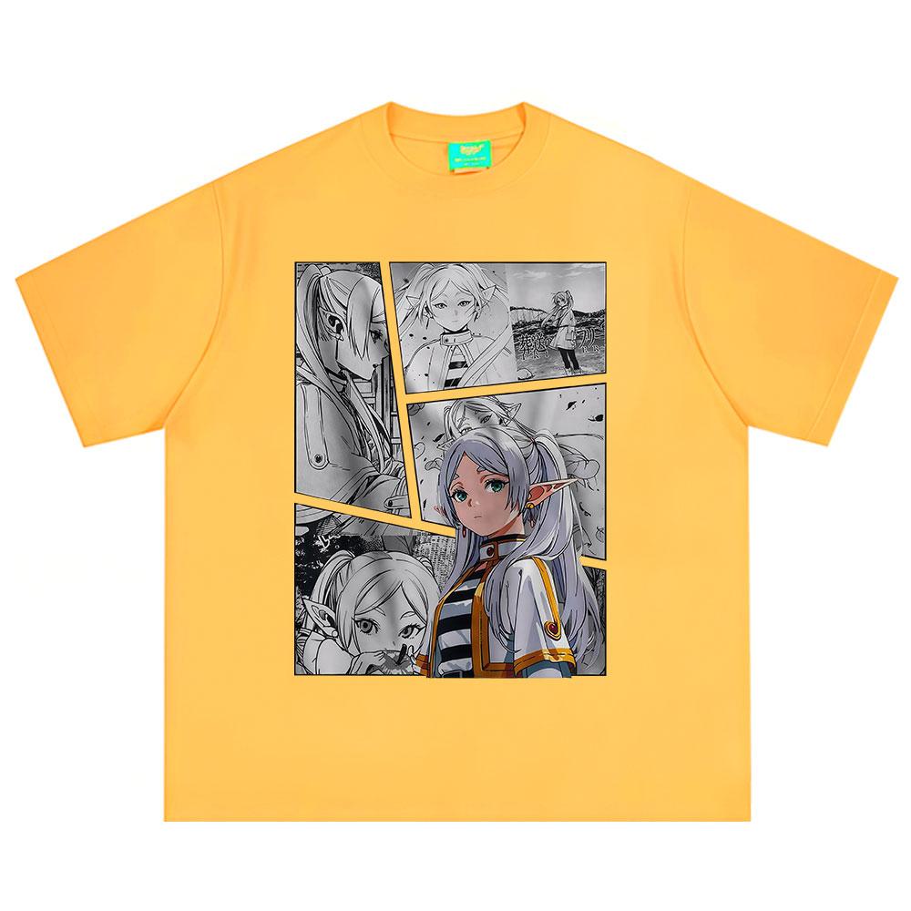 Anime Frieren Beyond Journeys End Frieren Graphic Tshirt Mens Womens Clothing Fashion Summer Short Sleeve Cotton Tshirts