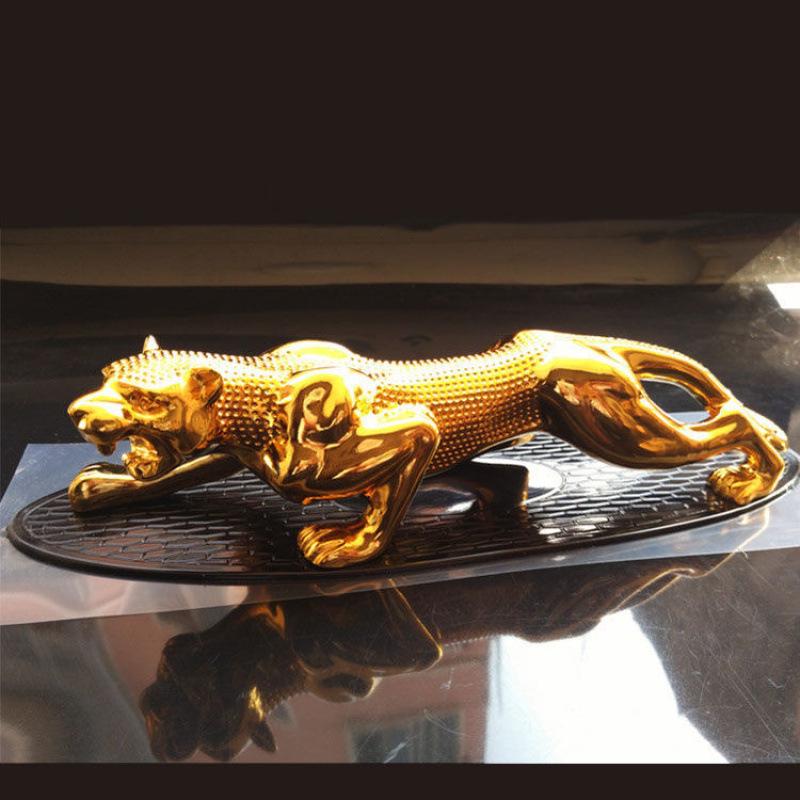 Golden Leopard Car Perfume Ornament: Creative Center Console Decoration for Men
