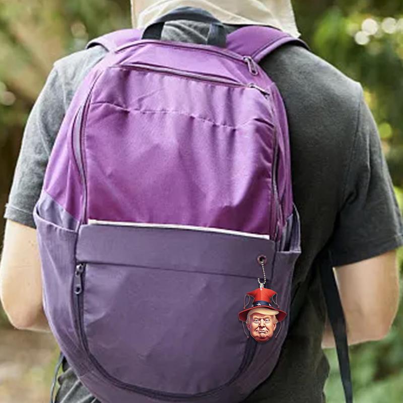 Autoanhänger für die Rückansicht, 2D-Autozubehör, Ornamente, Kreativität, lustiger Acrylanhänger, Präsident-Anhänger für den Türgriff