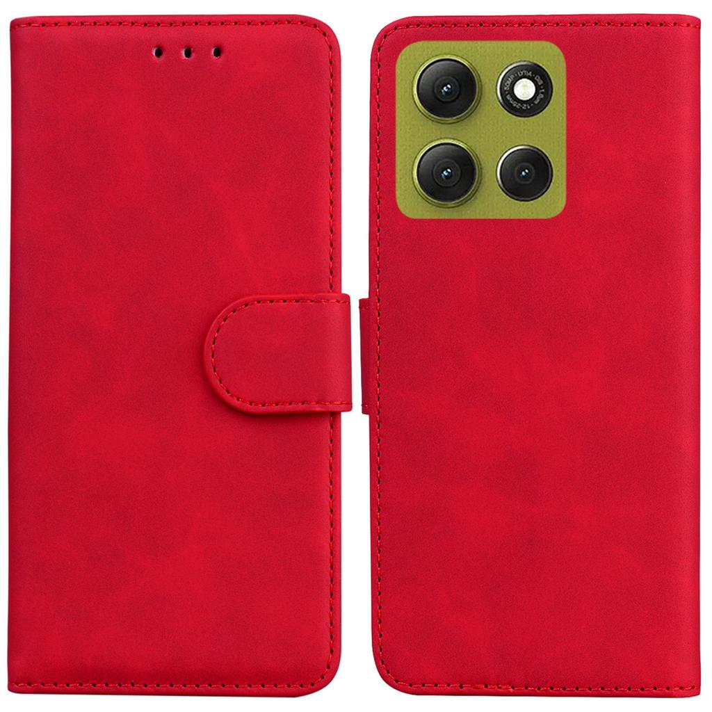 Etui Portfel ze Skóry Jednokolorowy Pokrowiec na Telefon dla Motorola Moto G86 5G