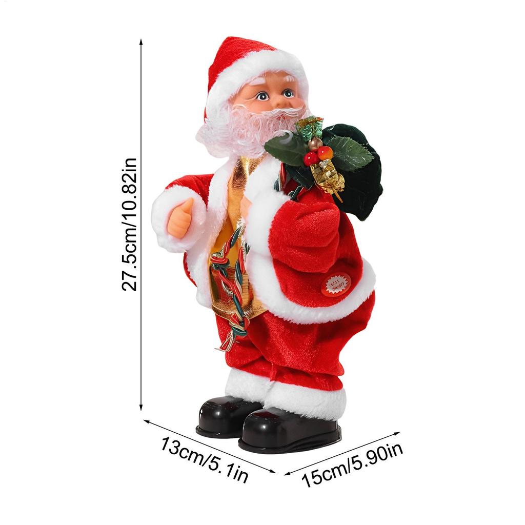 Statua di Babbo Natale Danzante Elettrica con Fianchi Oscillanti Musicali per Decorazione Casa di Natale Regali per Festa Festival Bambini Adulti