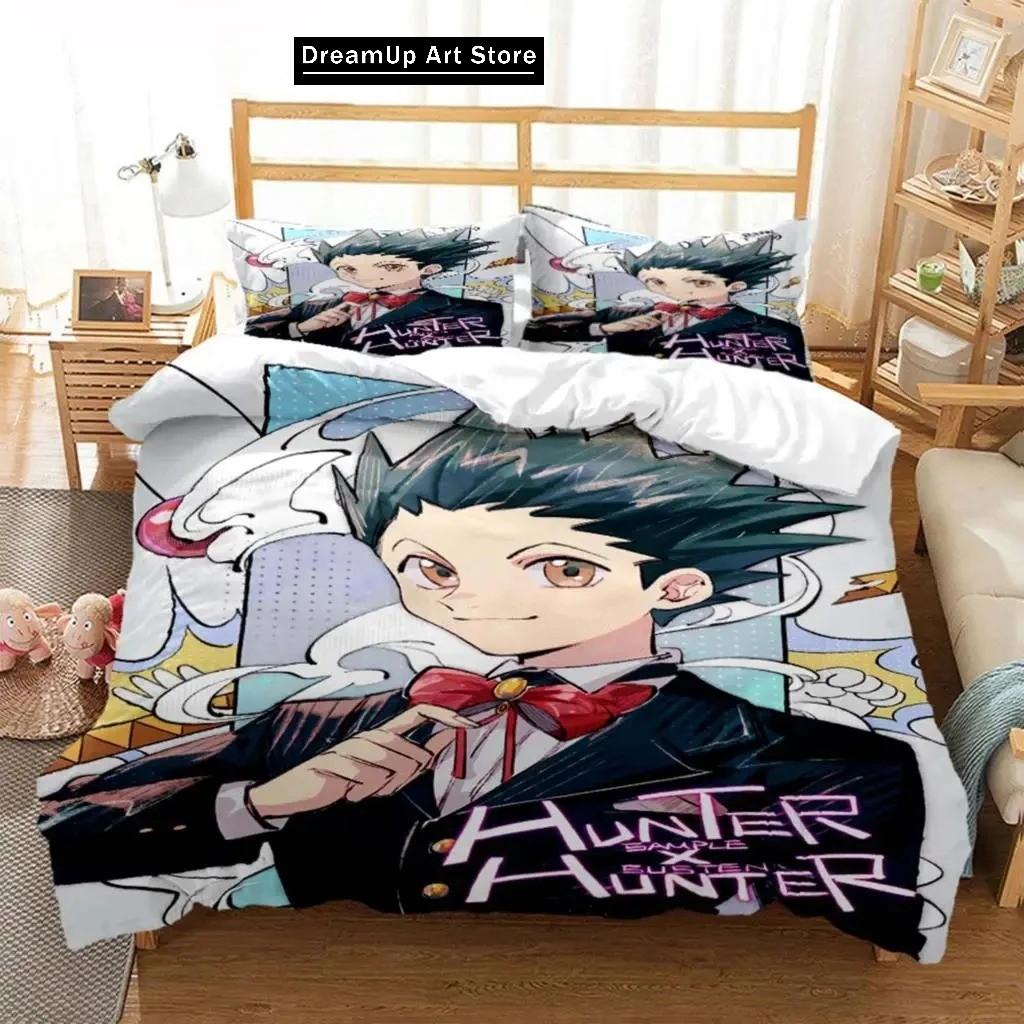 3D Print Fashion Anime HUNTER HUNTER Bedding Set Boys Girls Twin Queen Full Size Duvet Cover Pillowcase Bed Adult Bedroom