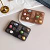 Dark Colored Multi Pair Contact Lens Case Diy Six Pairs Storage Box With 6 Double Containers Bottle Tweezers Travel Organizer