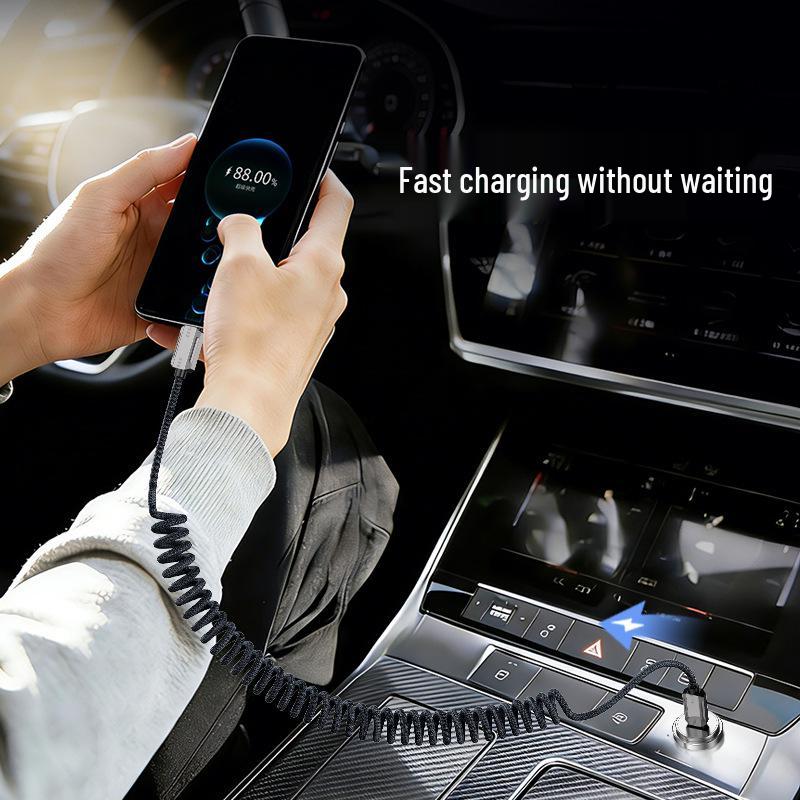 240W Magnetic Retractable Dual Type-C Charging Cable for Huawei & iPhone 17