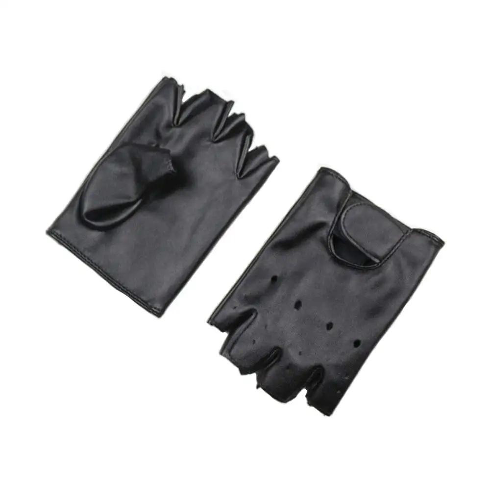

Unisex Synthetic Leather Half Fingerless Gloves for Riding Driving Fitness Gymnastics Motorcycle Equipment чорний