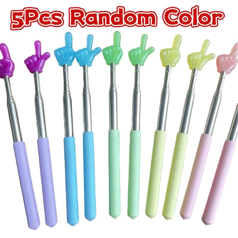 

5/10Pcs Glow-In-The-Dark Retractable Finger Reading Stick For Reading,Teaching Stick Finger Reading Stick School Office Supplies A1