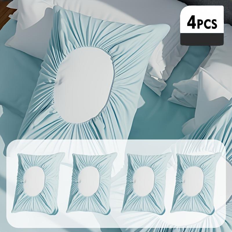 

4 шт. Мягкие одноразовые наволочки для путешествий из нетканого материала, ручная стирка, подходят для отелей, салонов красоты, путешествий, кемпинга на открытом воздухе 4pcs синий