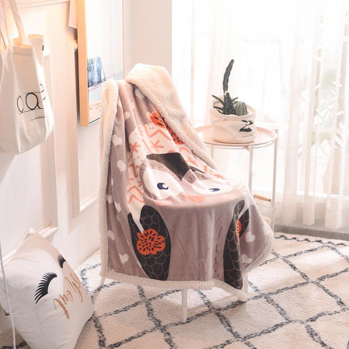 2025 Lambswool Double-Layer Thickened Warm Kids' Cloud Blanket