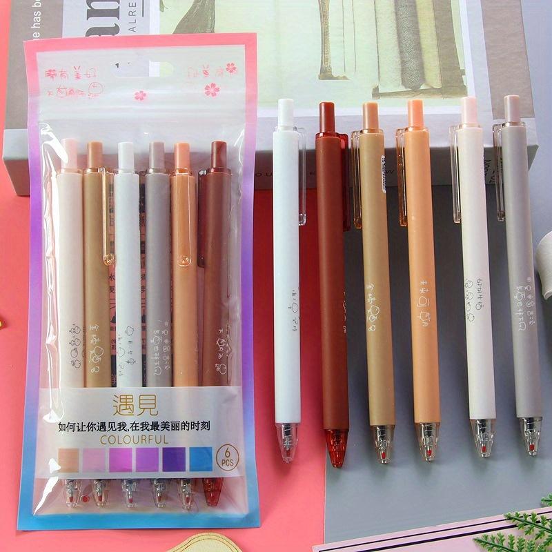 Return to school season 3packs/18pcs 0.5mm meet bag press neutral pen high-value ST head press water pen black signature pen office stationery