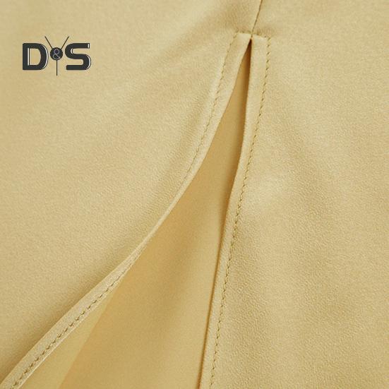 Women Sexy Dress Sloping Collar Sleeveless Open Back Design Long Dress Solid Color Side Slit Design Party Dress