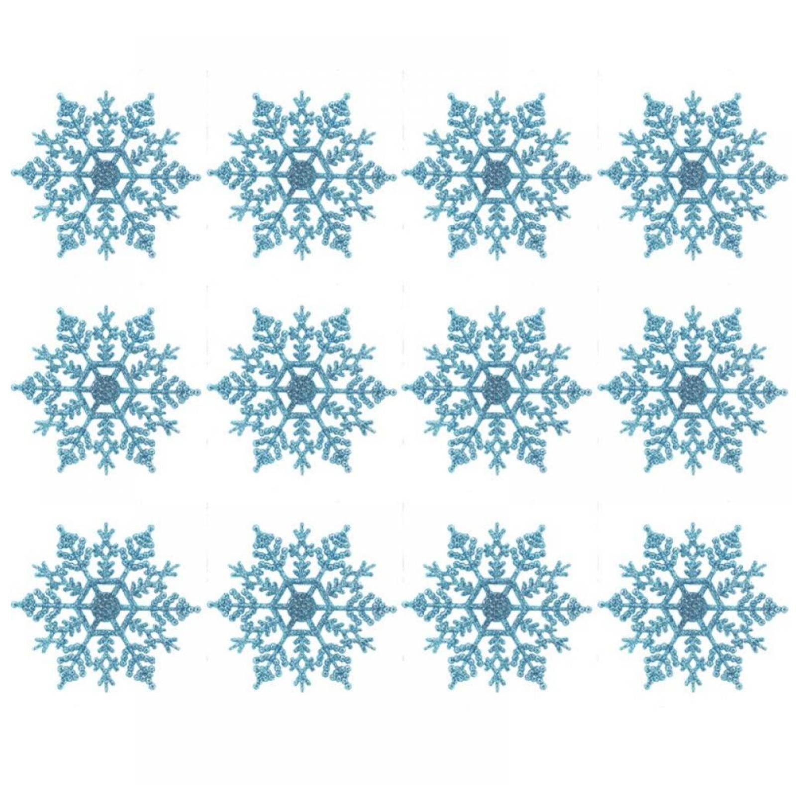 

Рождественская елка с блестками, кулон в виде снежинки, золотой порошок, снежинка, набор рождественских украшений One Size светло-синий