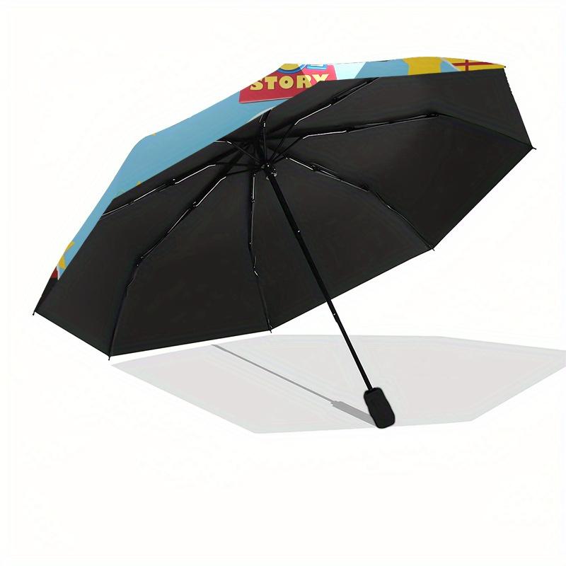 Toy Story,Buzz Lightyear Automatic Opening and Closing Umbrella - 8-rib Reinforced Folding Design, Lightweight and Portable, Suitable for Da