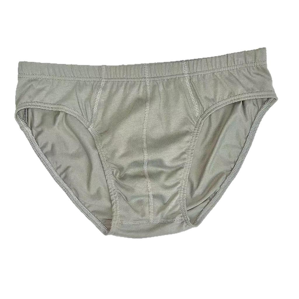 Men's Blue Classic Mid-Waist Cotton Briefs - Loose, Comfortable, and Breathable