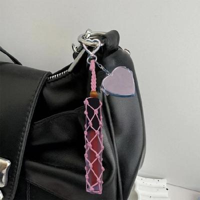 Practical Macrames Keyring With Retro Styles Wax Thread Crafted For Fashionable Gift Giving