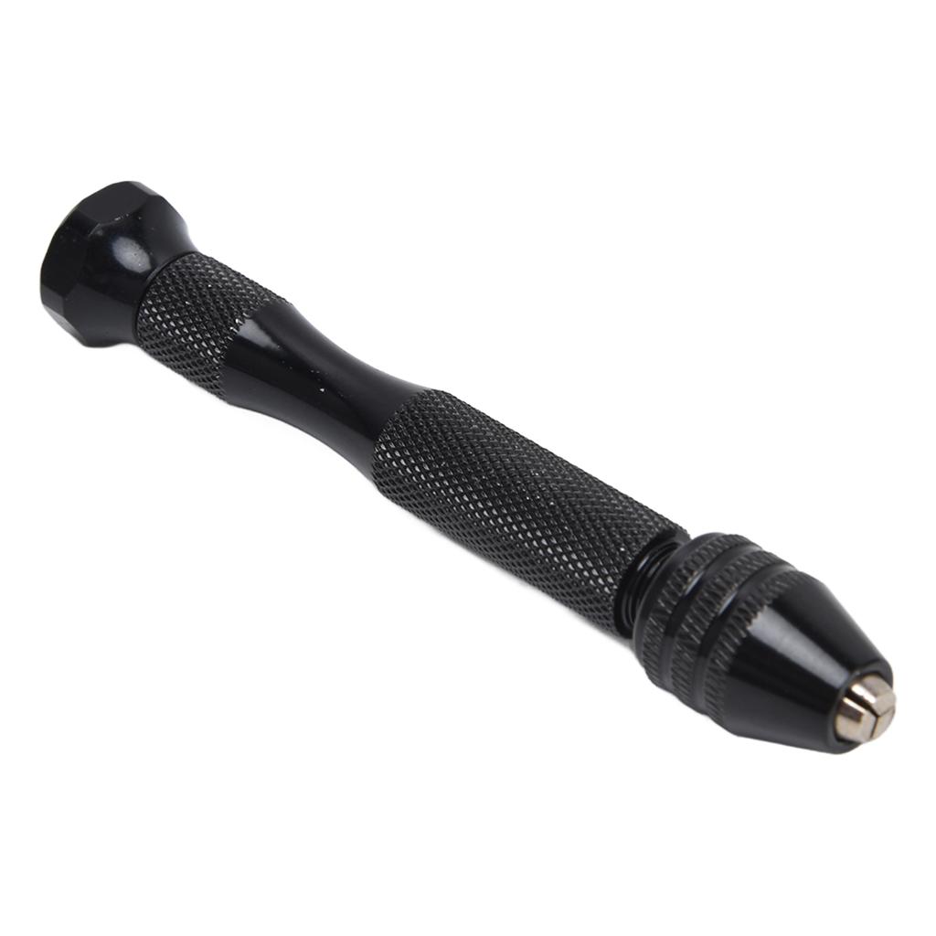 Pin Vise Tool Hand Drill Mini Hand Twist Drill Model Punching 0.3?3.4mm Clamping Range Black