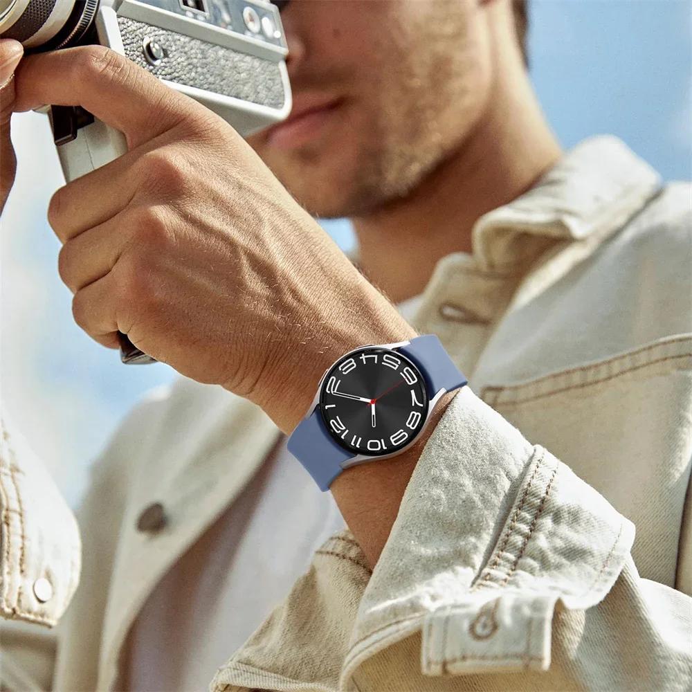 Silicone Strap For Samsung Galaxy Watch 7 6 5 4 44mm 40mm 5 45mm 20mm Bracelet Galaxy Watch6 4 Classic 47mm 43mm 46mm 42mm Band