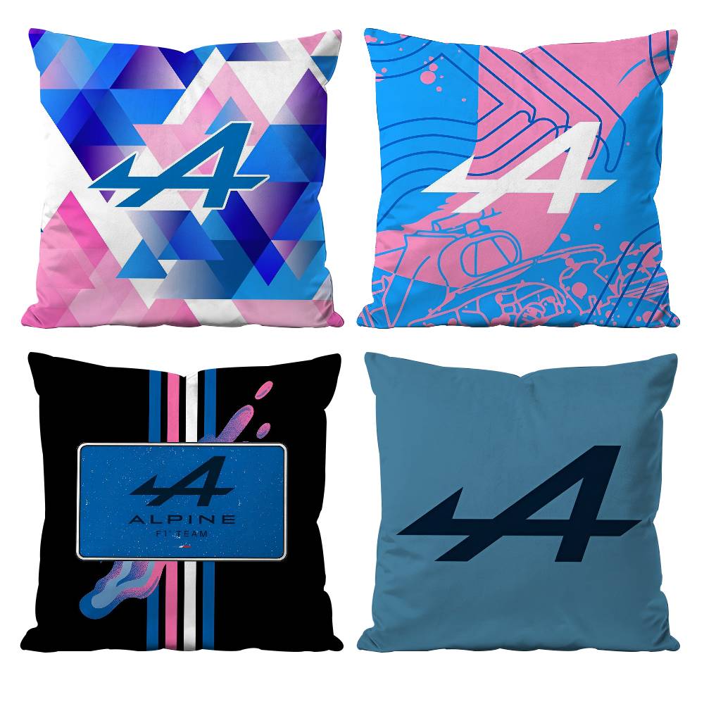 Cool Car A-Alpine Pillow Case Anti-dustmite Pillowcase Invisible zipper silky short plush Sofa cushion cover